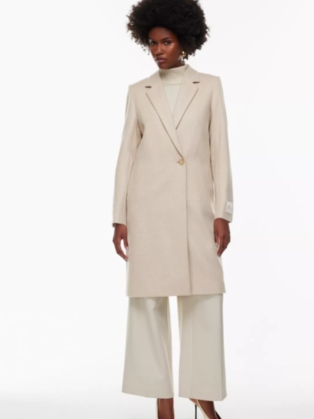 Aritzia Babaton The Stedman Coat in Heather Light Taupe